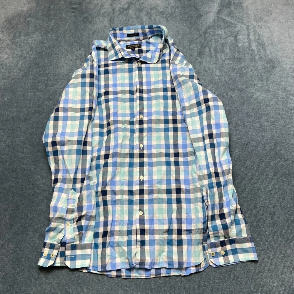 Banana Republic Shirt Mens Large Multi Plaid Long Sleeve Button Up Camden Fit